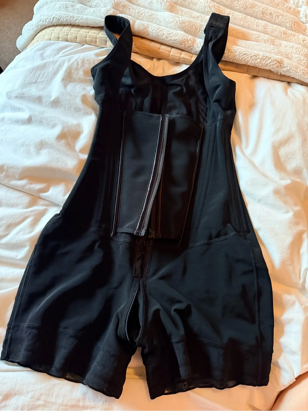 Black Shapewear Bodysuit with Front Zipper NEVER USED